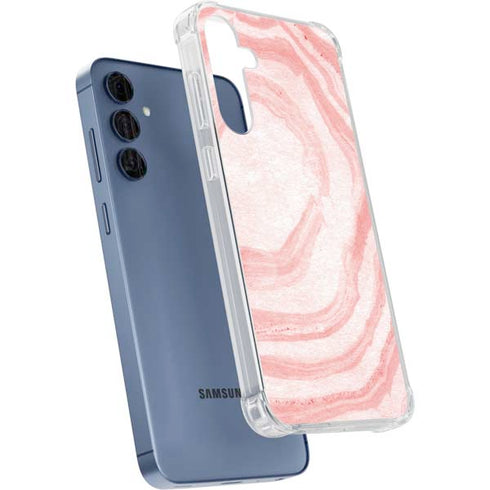 Marbleized Pink Galaxy A35 5G Clear Case