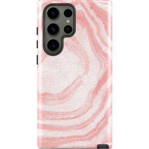 Marbleized Pink Galaxy S23 Ultra Pro Case