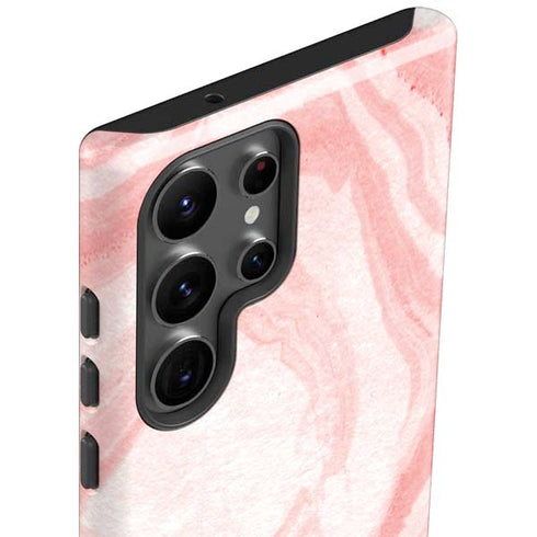 Marbleized Pink Galaxy S23 Ultra Pro Case