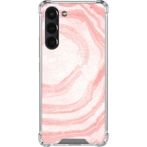 Marbleized Pink Galaxy S24 FE Clear Case
