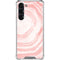 Marbleized Pink Galaxy S24 FE Clear Case