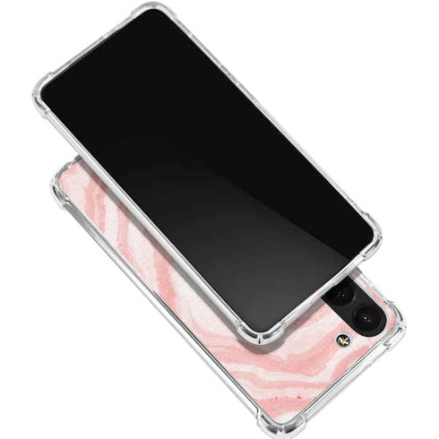 Marbleized Pink Galaxy S24 FE Clear Case