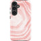 Marbleized Pink Galaxy S25 Plus Impact Case