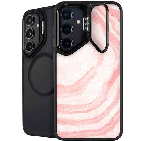Marbleized Pink Galaxy S25 Plus Kickstand Case