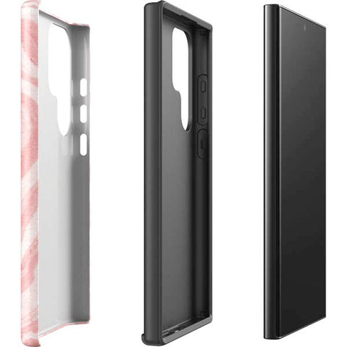 Marbleized Pink Galaxy S25 Ultra Impact Case