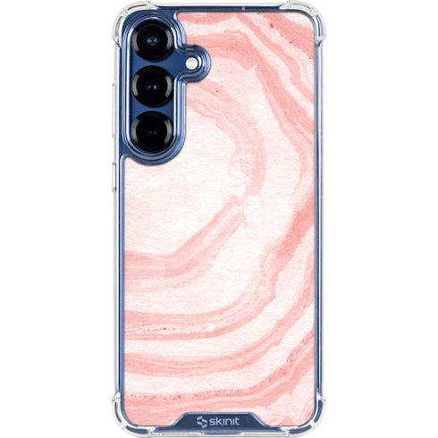 Marbleized Pink Galaxy S25 Plus Clear Case