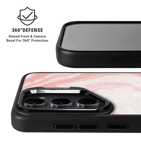 Marbleized Pink Galaxy S26 Plus Kickstand Case