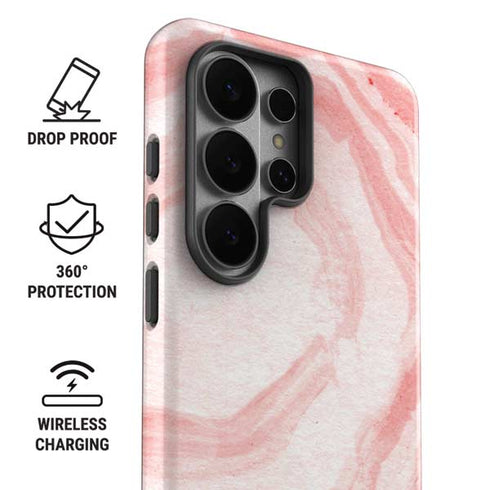 Marbleized Pink Galaxy S26 Ultra Impact Case