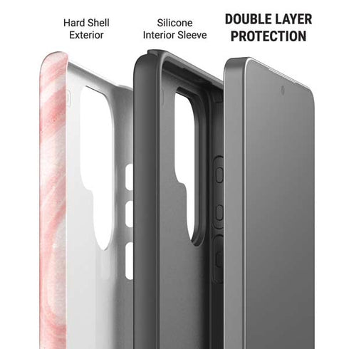 Marbleized Pink Galaxy S26 Ultra Impact Case