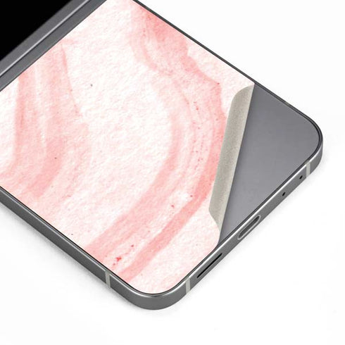 Marbleized Pink Galaxy Z Flip6 Skin