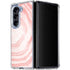Marbleized Pink Galaxy Z Fold5 5G Clear Case