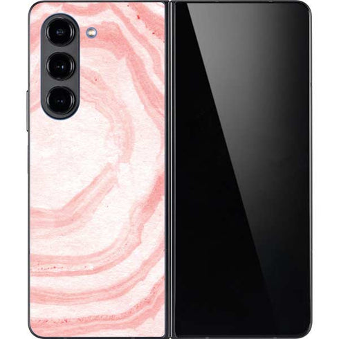 Marbleized Pink Galaxy Z Fold5 5G Skin