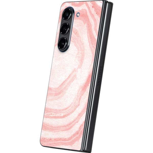 Marbleized Pink Galaxy Z Fold5 5G Skin