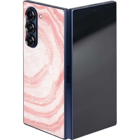 Marbleized Pink Galaxy Z Fold6 Skin