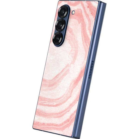 Marbleized Pink Galaxy Z Fold6 Skin