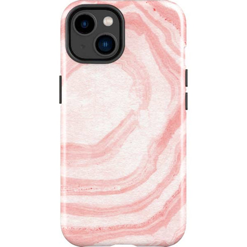 Marbleized Pink iPhone 15 Impact Case