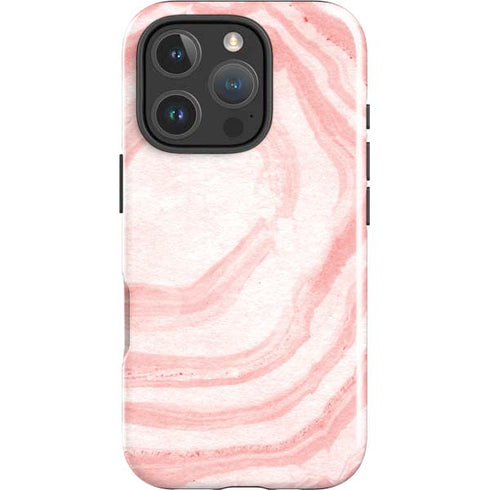 Marbleized Pink iPhone 16 Pro Impact Case