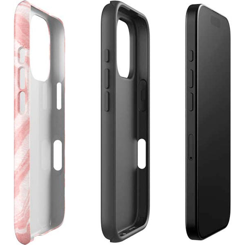 Marbleized Pink iPhone 16 Pro Impact Case