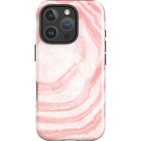Marbleized Pink iPhone 16 Pro Magsafe Impact Case