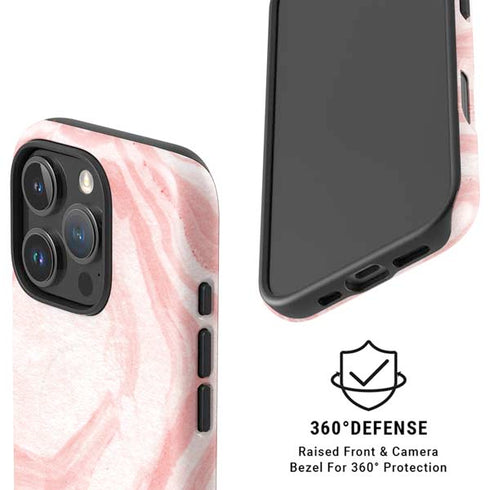 Marbleized Pink iPhone 16 Pro Magsafe Impact Case