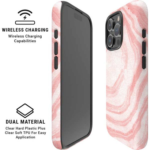 Marbleized Pink iPhone 16 Pro Magsafe Impact Case