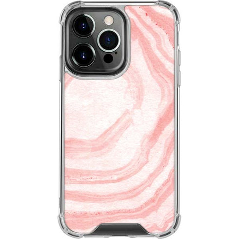 Marbleized Pink iPhone 16 Pro Max Clear Case