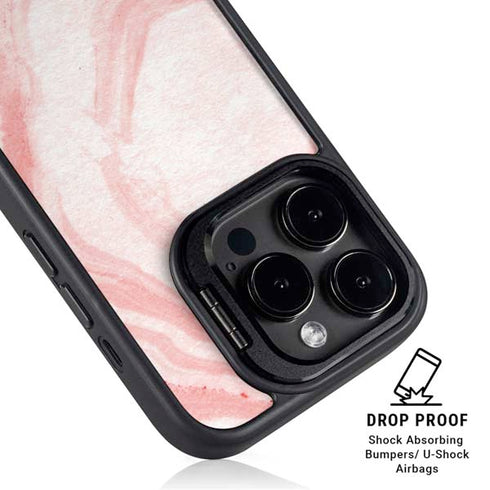 Marbleized Pink iPhone 16 Pro Max Kickstand Case