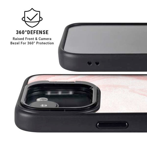 Marbleized Pink iPhone 16e Kickstand Case