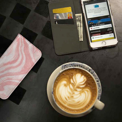 Marbleized Pink iPhone 7 Folio Case