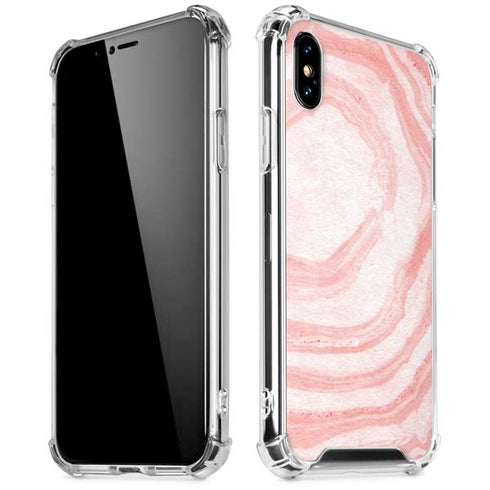 Marbleized Pink iPhone X/XS Clear Case