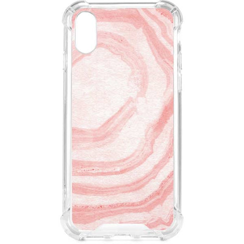 Marbleized Pink iPhone XS Clear Case