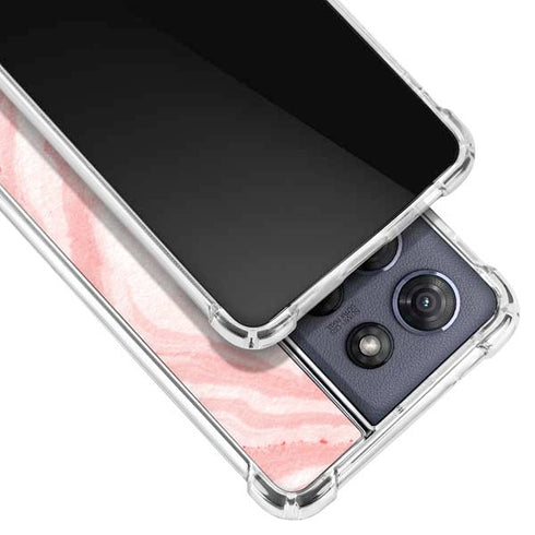 Marbleized Pink Moto G 5G (2025) Clear Case