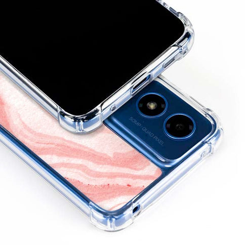 Marbleized Pink Moto G 5G (2024) Clear Case