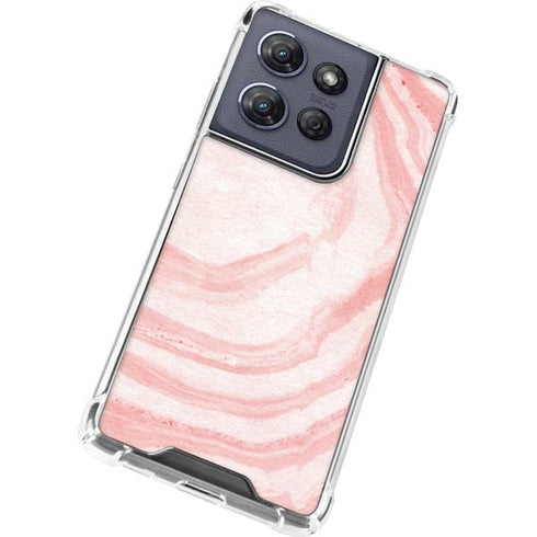 Marbleized Pink Moto G Power 5G (2025) Clear Case