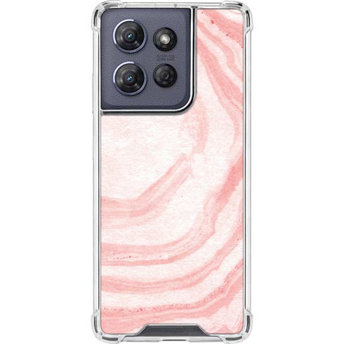Marbleized Pink Moto G Stylus 5G (2025) Clear Case