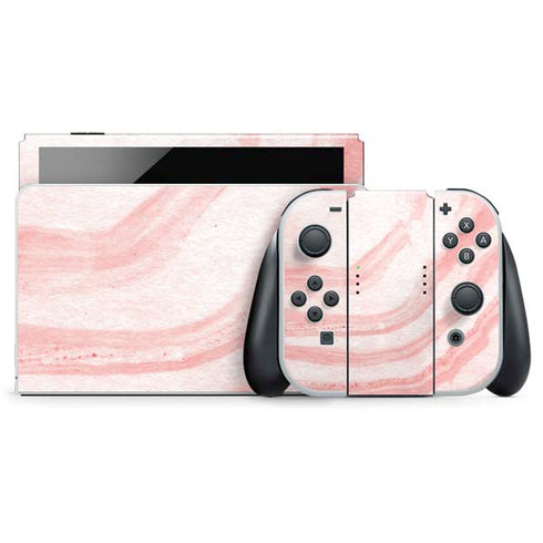 Marbleized Pink Nintendo Skins