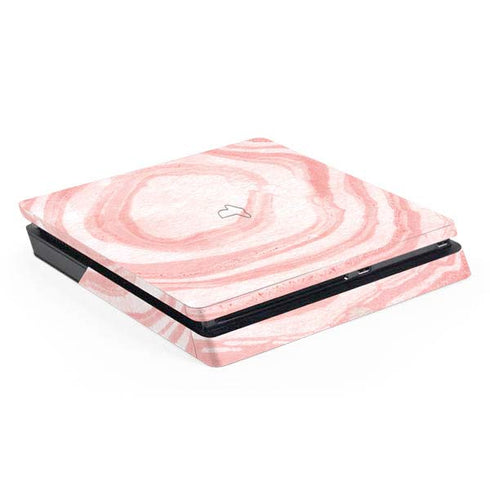 Marbleized Pink PlayStation PS4 Skins