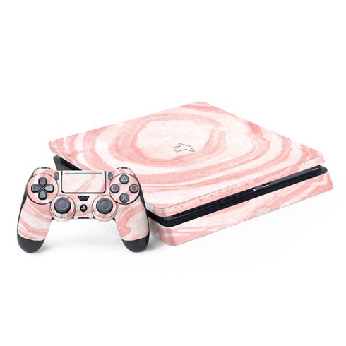 Marbleized Pink PlayStation PS4 Skins