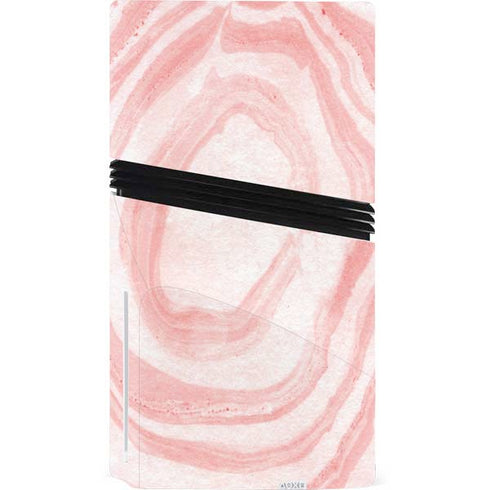 Marbleized Pink PS5 Pro Disk Console Skin