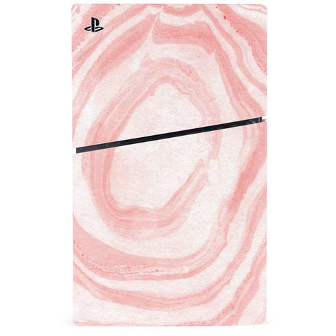 Marbleized Pink PS5 Slim Digital Edition Console Skin