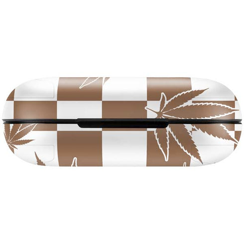 Marijuana Brown Checkered Amazon Echo Buds Skin
