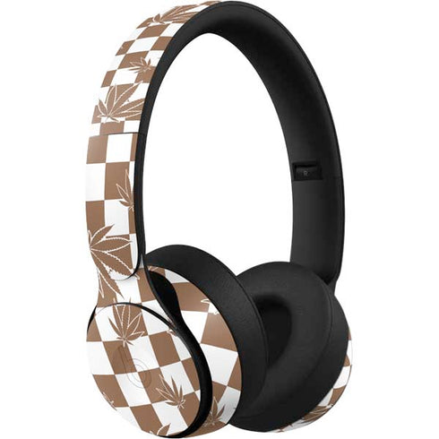 Marijuana Brown Checkered Beats Solo Pro Skin