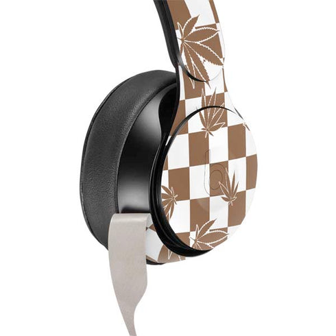 Marijuana Brown Checkered Beats Solo Pro Skin