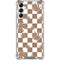 Marijuana Brown Checkered Gabb Phone 4 Clear Case