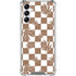 Marijuana Brown Checkered Gabb Phone 4 Clear Case