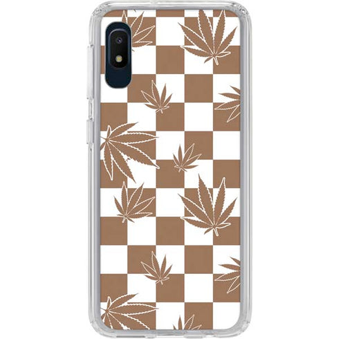 Marijuana Brown Checkered Galaxy Cases
