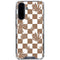 Marijuana Brown Checkered Galaxy A36 5G Clear Case