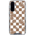 Marijuana Brown Checkered Galaxy A36 5G Clear Case