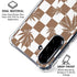 Marijuana Brown Checkered Galaxy A36 5G Clear Case