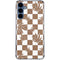 Marijuana Brown Checkered Galaxy A55 5G Clear Case